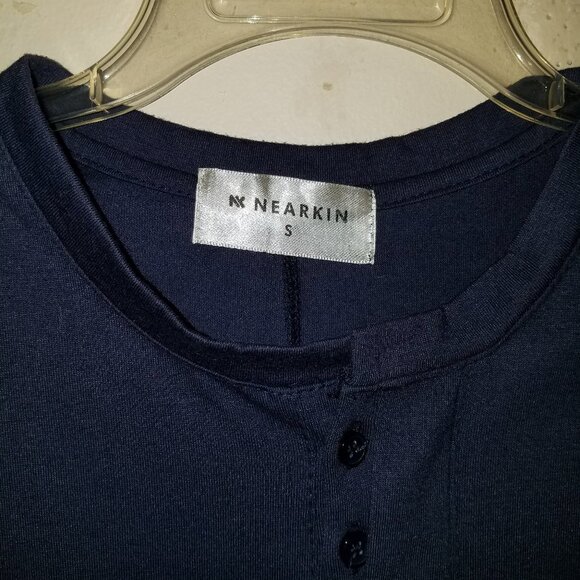 Nearkin Men Henley Wool Blend Long Sleeve Shirt Size Small - Picture 5 of 9